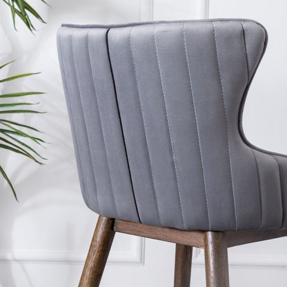 Leland Fabric Upholstered Counter Height Wingback Stools, Set of 2, Gray image 7