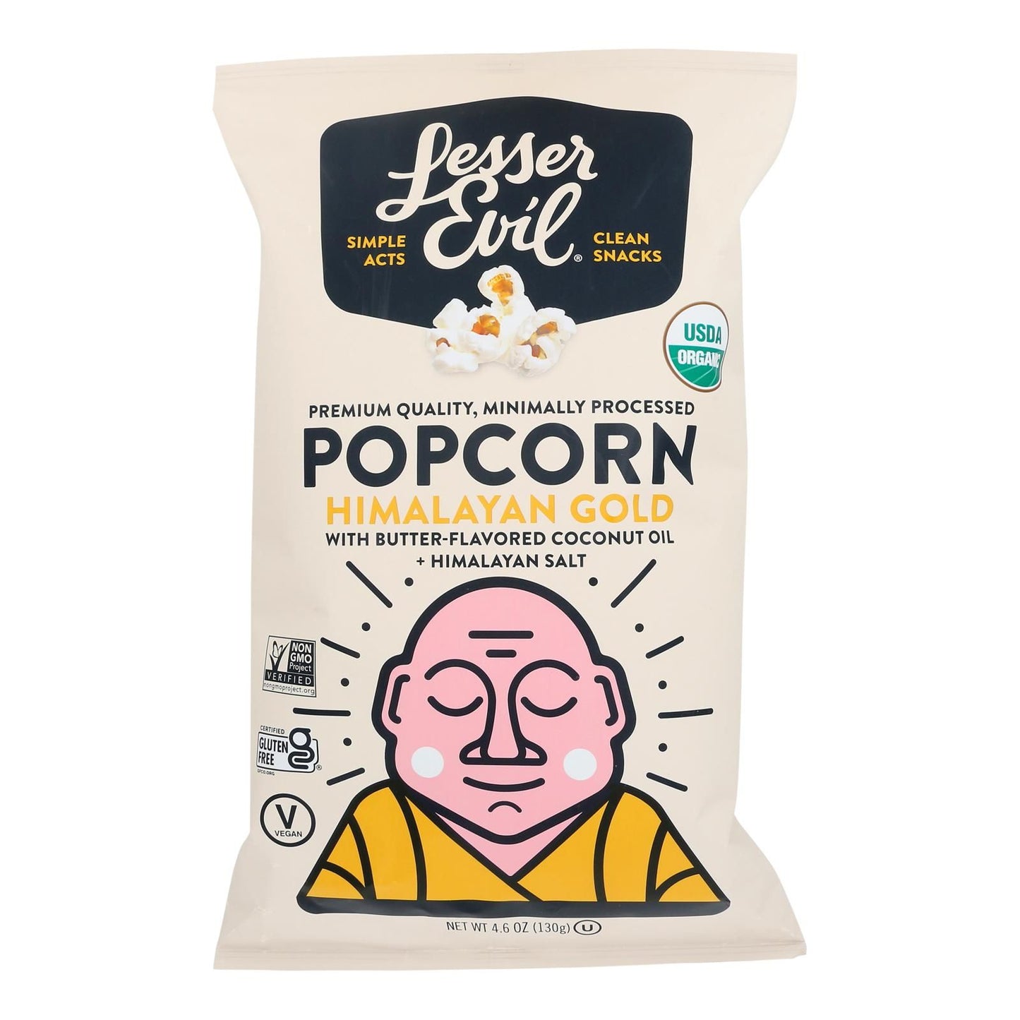 Lesser Evil - Popcorn Himlyn Gold - Case Of 12-4.6 Oz image 1