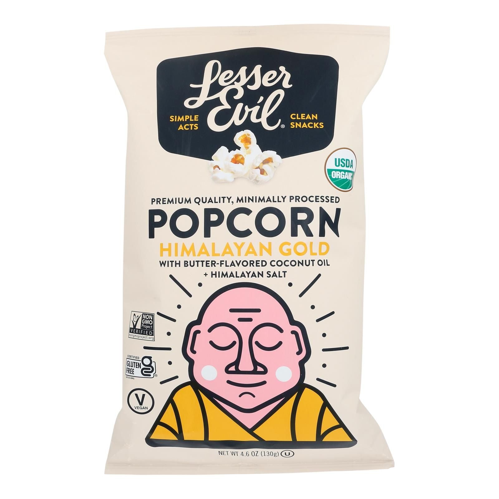 Lesser Evil - Popcorn Himlyn Gold - Case Of 12-4.6 Oz image 1