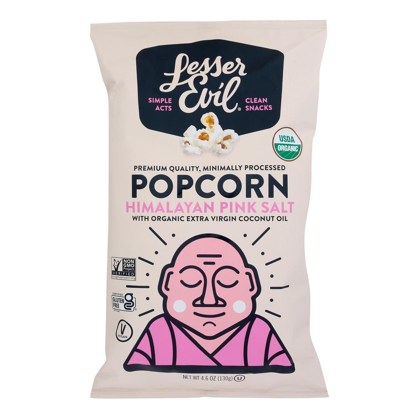 Lesser Evil - Popcorn Himlyn Pink Salt - Case Of 12-4.6 Oz image 1