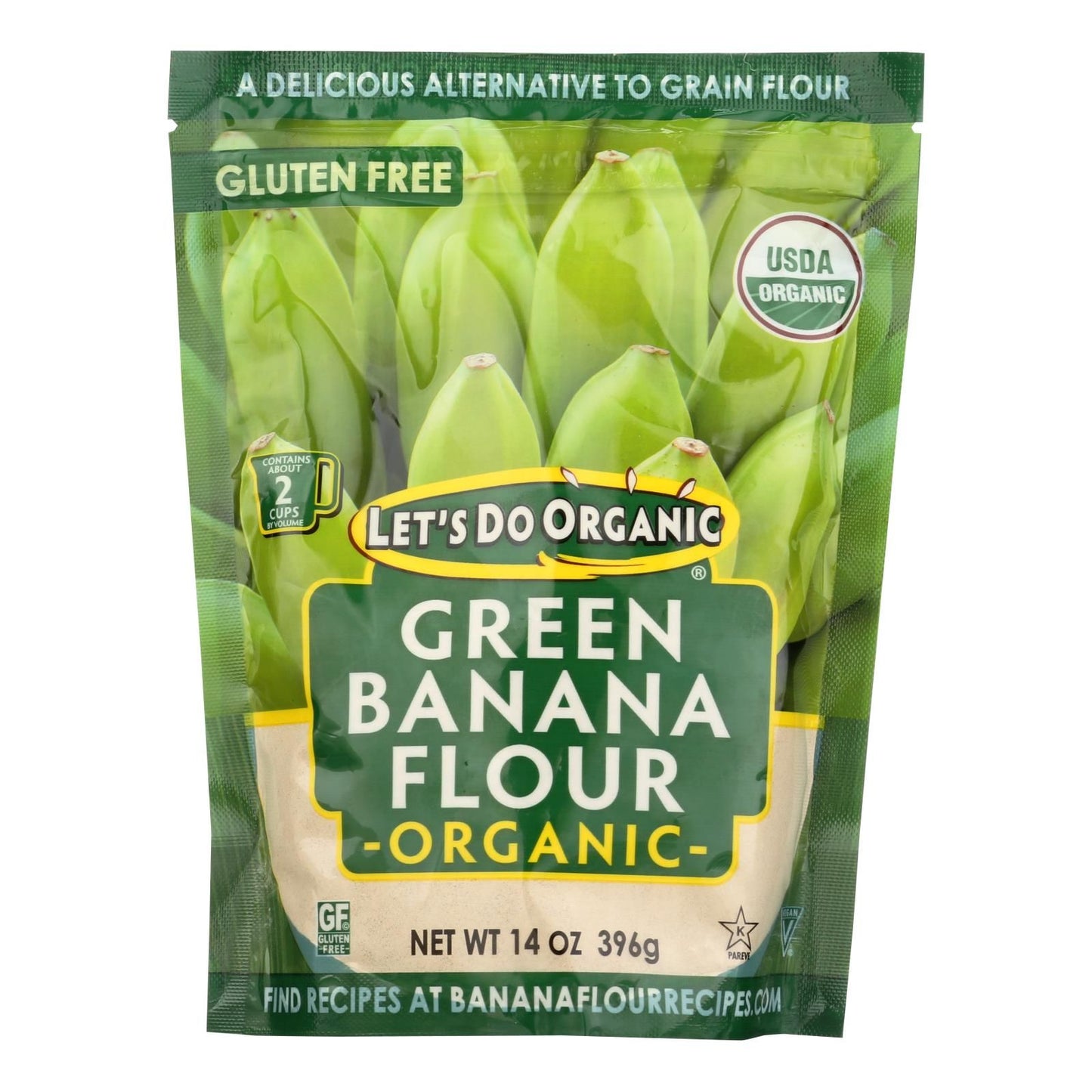 Let's Do Organic Organic Flour - Green Banana - Case Of 6 - 14 Oz image 1