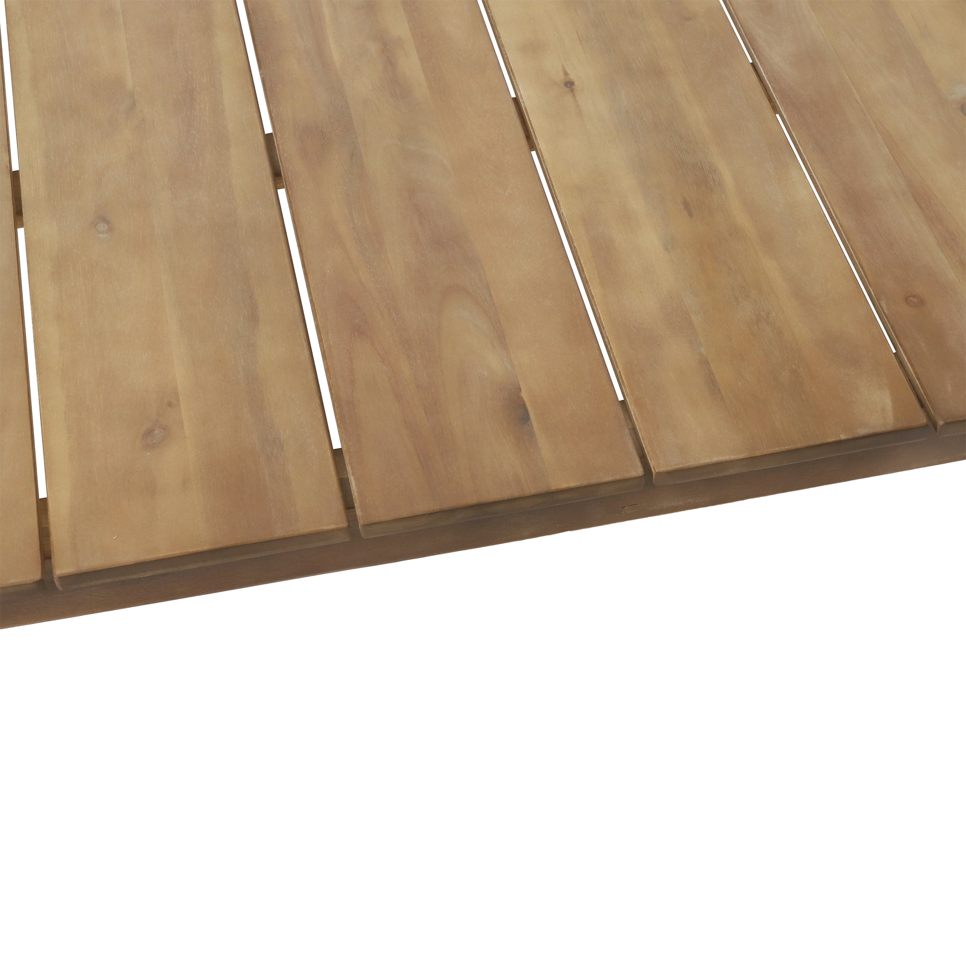 Acacia Wood Outdoor Coffee Table, Light Brown, 14'' H X 23.5'' W X 39.5'' L image 10
