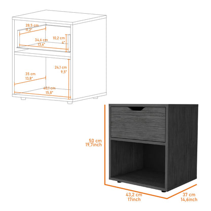 Light Gray Elegant Drawer Nightstand image 6