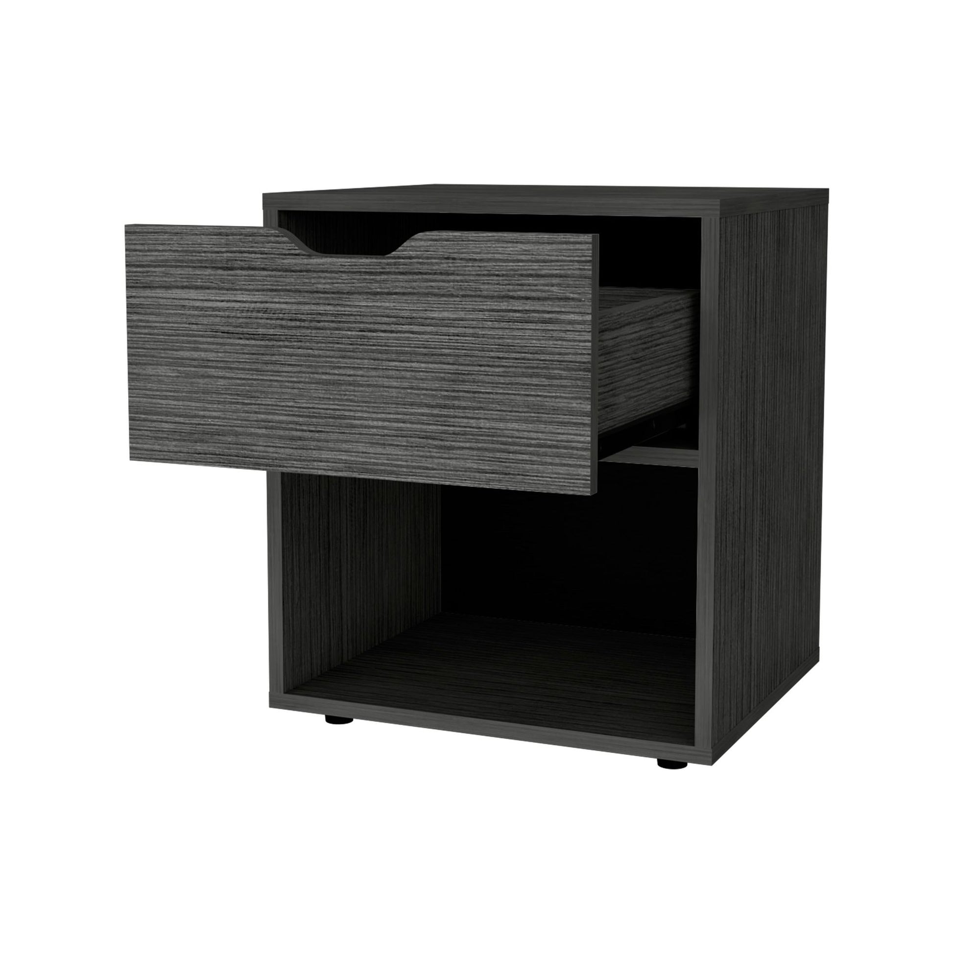 Light Gray Elegant Drawer Nightstand image 4