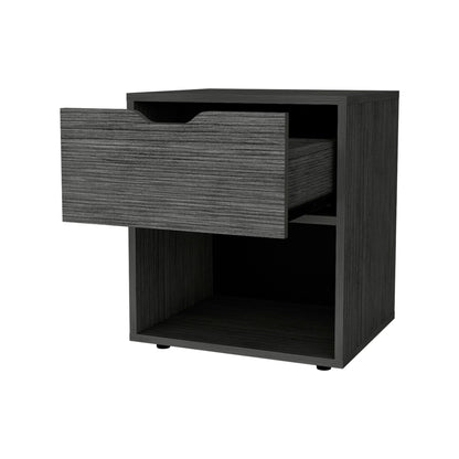 Light Gray Elegant Drawer Nightstand image 4