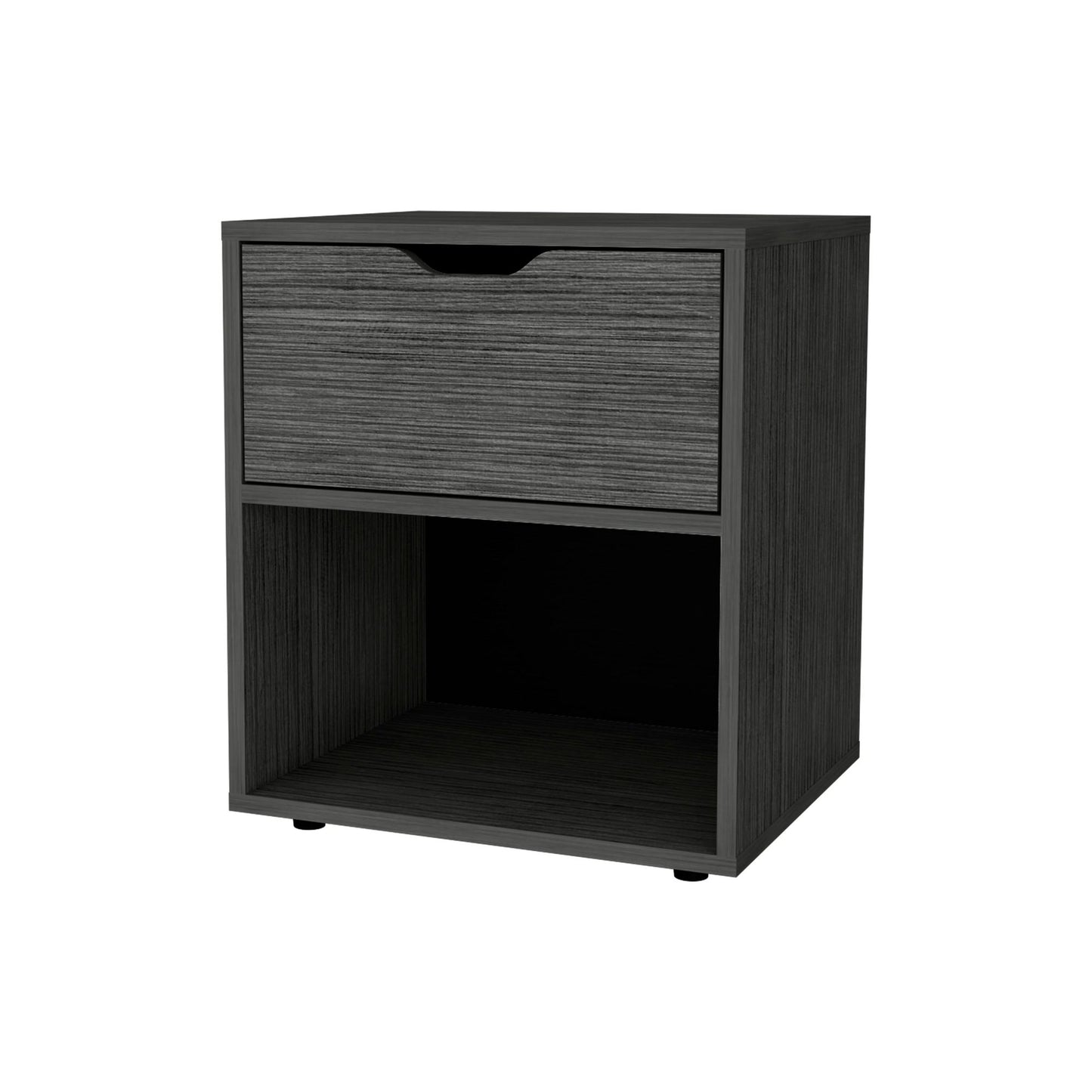 Light Gray Elegant Drawer Nightstand image 3