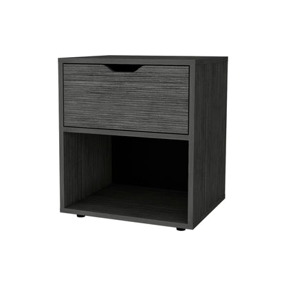 Light Gray Elegant Drawer Nightstand image 3