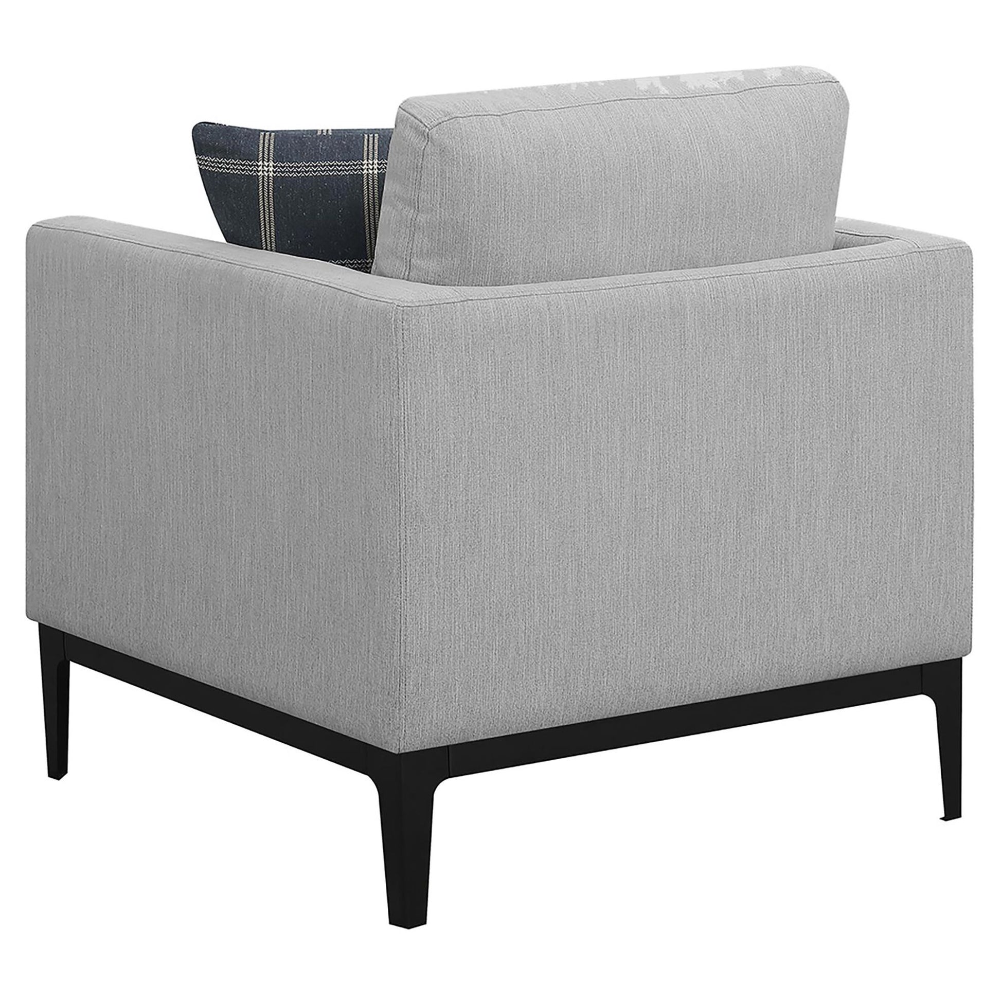 Light Grey Cushion Back Chair image 7