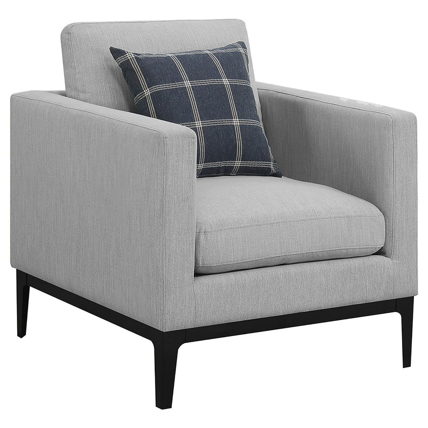 Light Grey Cushion Back Chair image 1