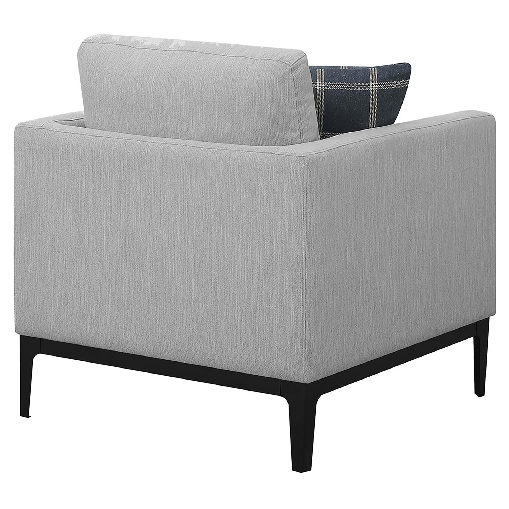 Light Grey Cushion Back Chair image 8