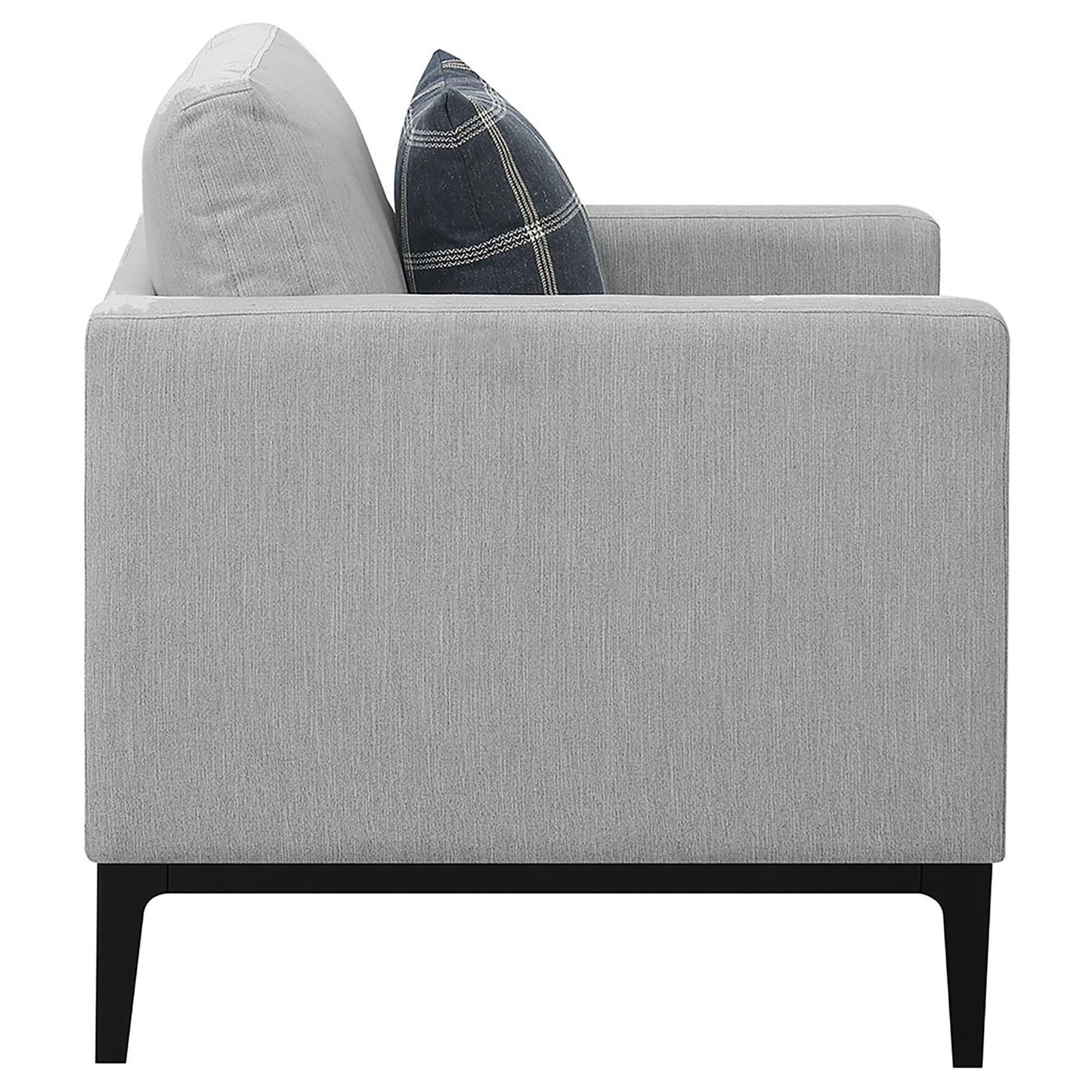 Light Grey Cushion Back Chair image 5