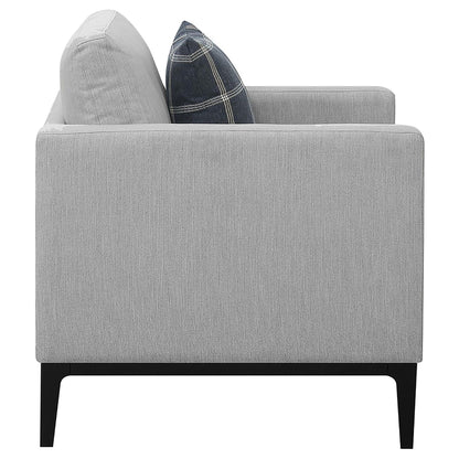 Light Grey Cushion Back Chair image 5