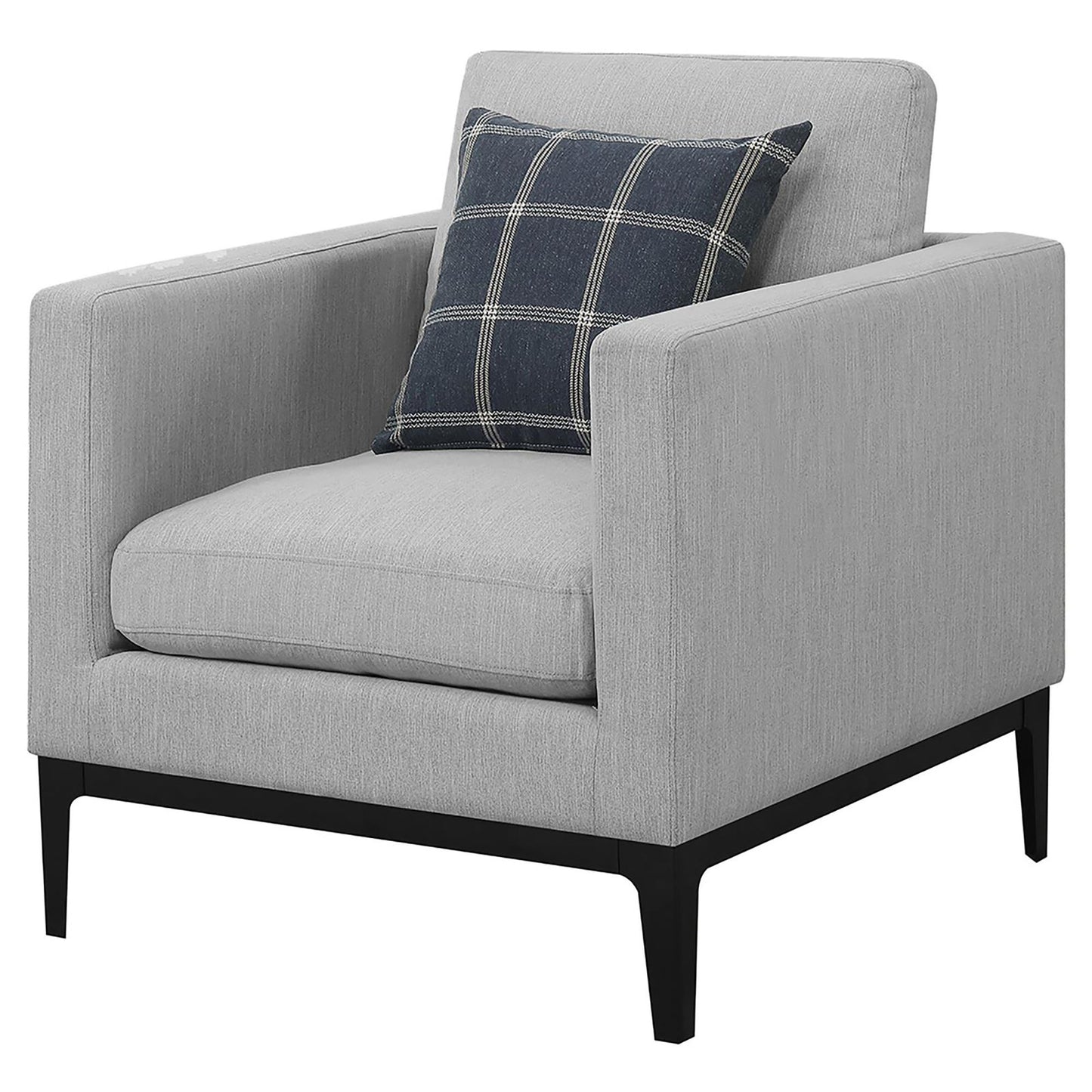 Light Grey Cushion Back Chair image 2