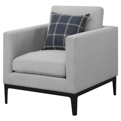 Light Grey Cushion Back Chair image 2