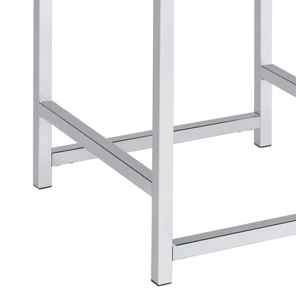 Light Grey Upholstered Square Vanity Stool image 3