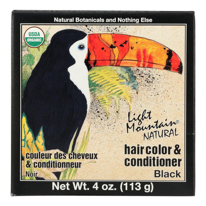 Light Mountain Hair Color/conditioner - Organic - Black - 4 Oz image 1