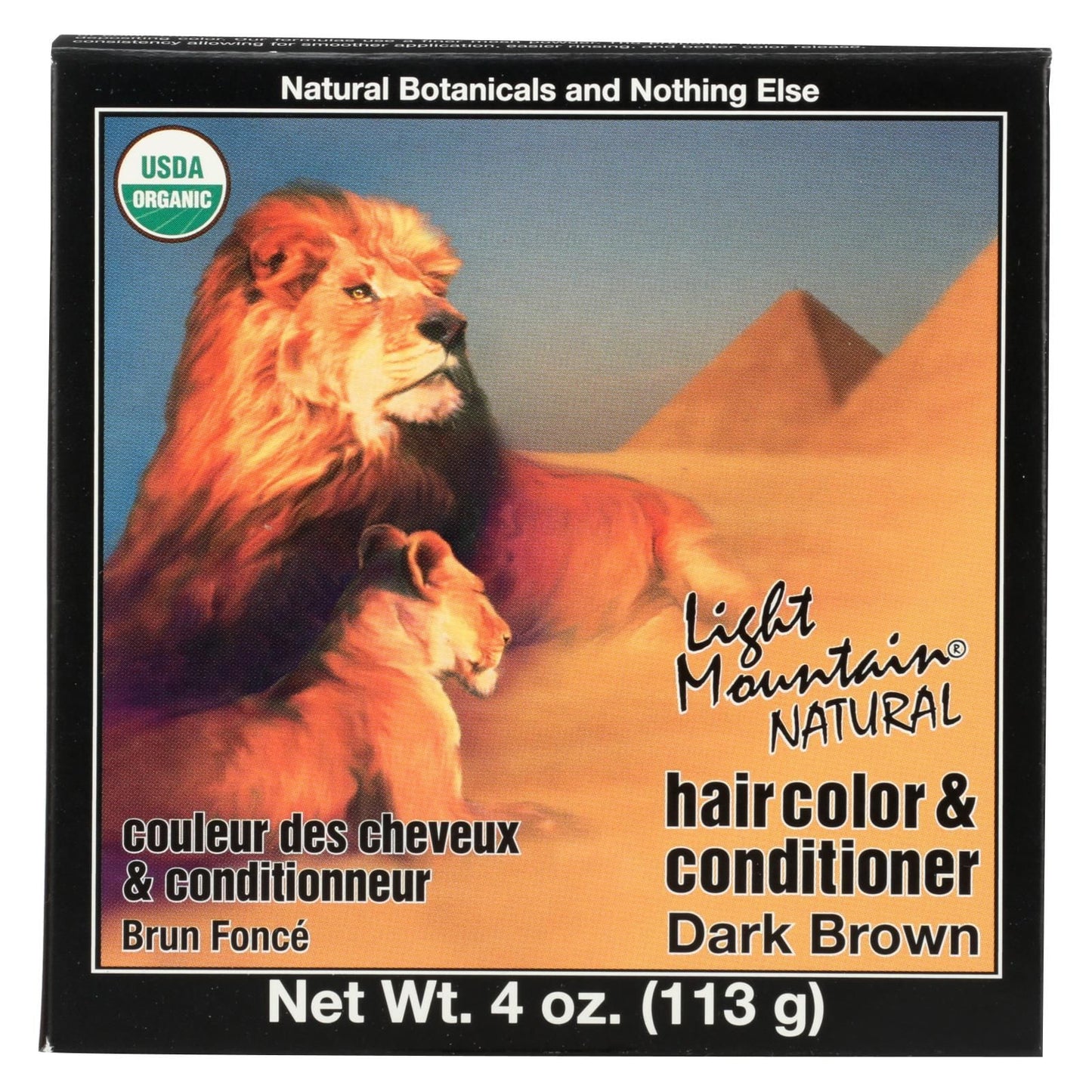 Light Mountain Organic Hair Color And Conditioner - Dark Brown - 4 Oz image 1