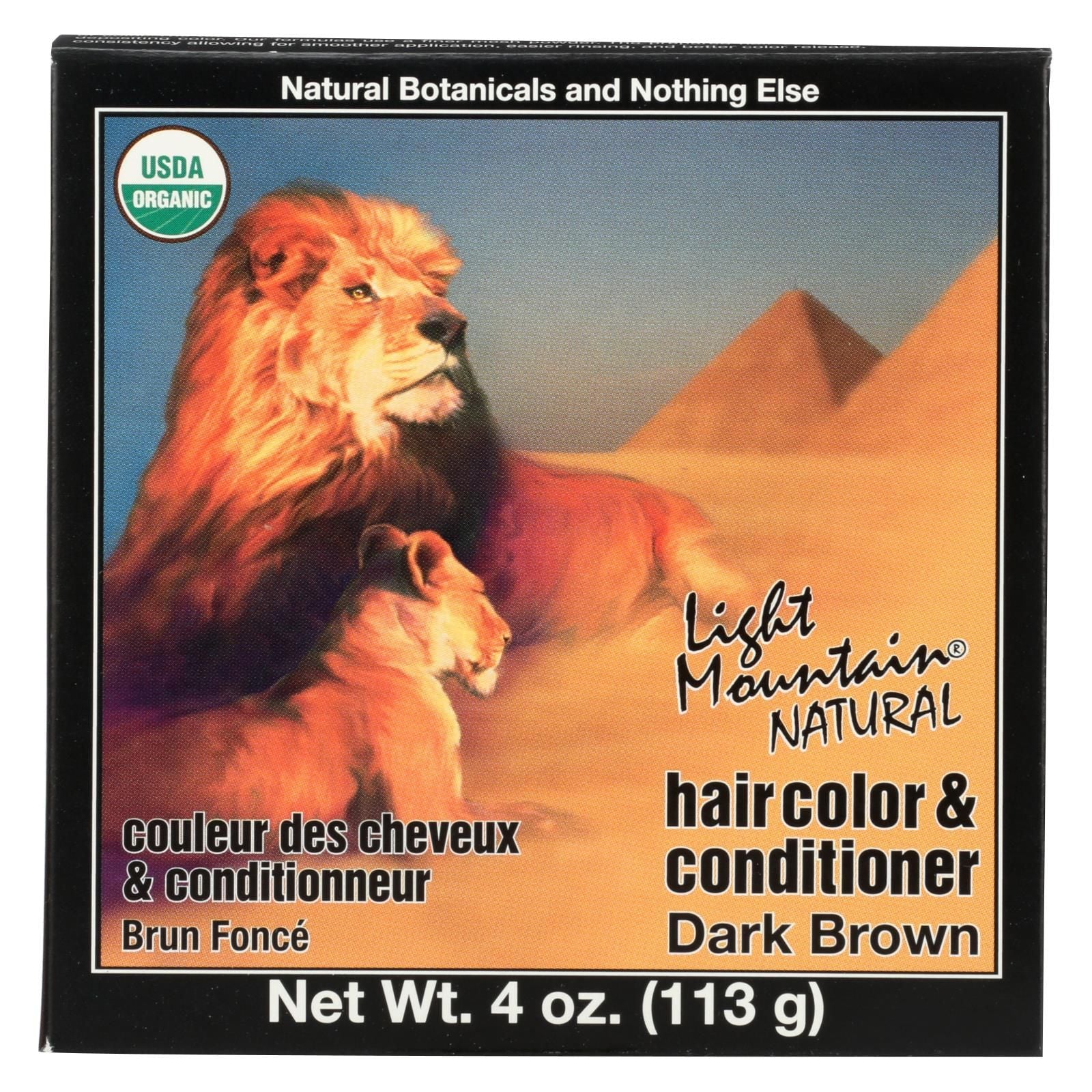 Light Mountain Organic Hair Color And Conditioner - Dark Brown - 4 Oz image 1