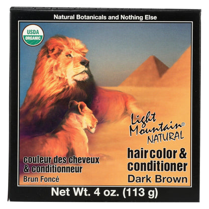 Light Mountain Organic Hair Color And Conditioner - Dark Brown - 4 Oz image 1
