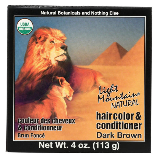 Light Mountain Organic Hair Color And Conditioner - Dark Brown - 4 Oz image 1