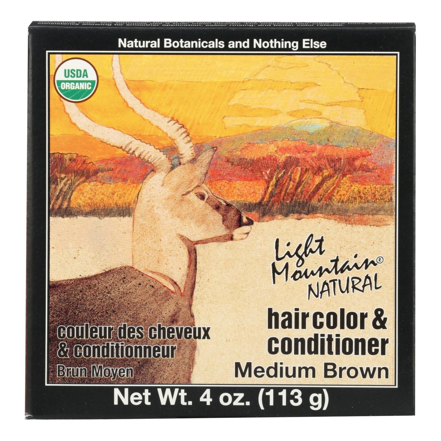 Light Mountain Organic Hair Color And Conditioner - Medium Brown - 4 Oz image 1
