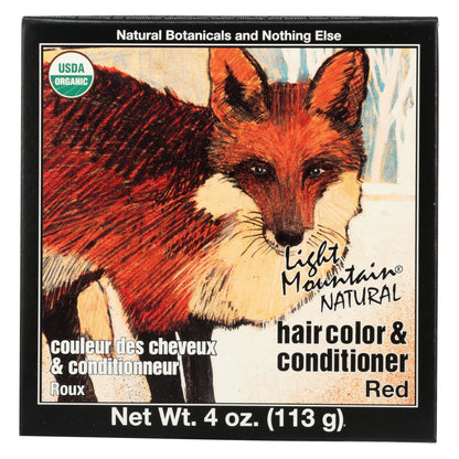 Light Mountain Organic Hair Color And Conditioner - Red - 4 Oz image 1