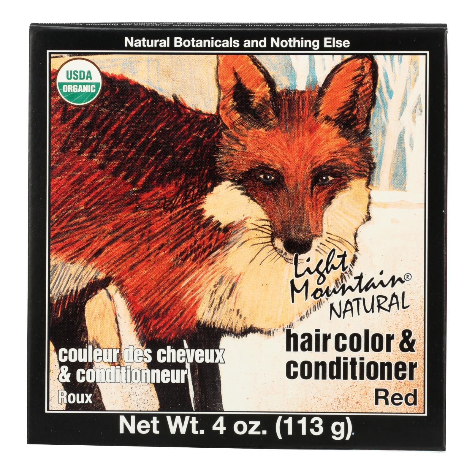 Light Mountain Organic Hair Color And Conditioner - Red - 4 Oz image 2