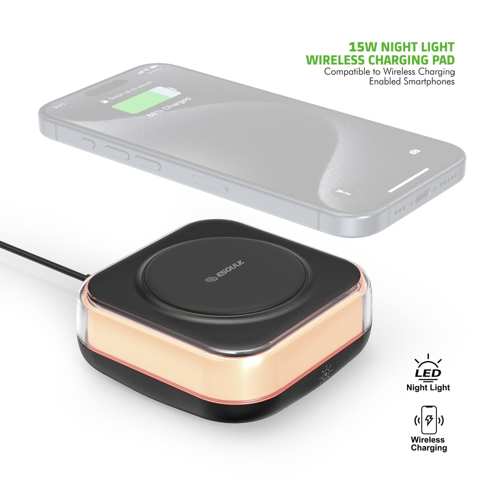 Light + Power + Sleep Wireless Charger image 3