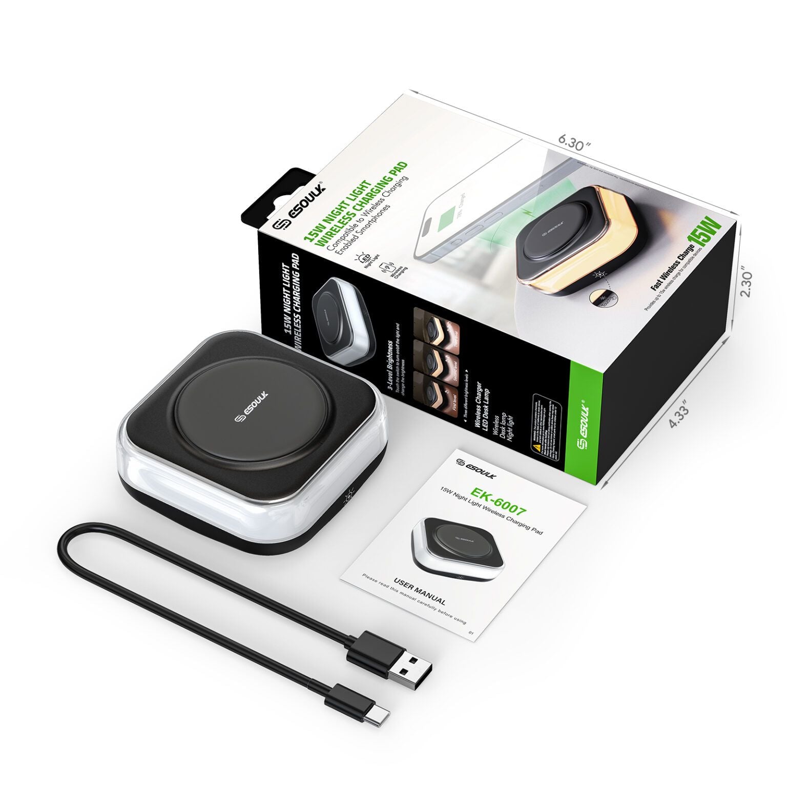 Light + Power + Sleep Wireless Charger image 1