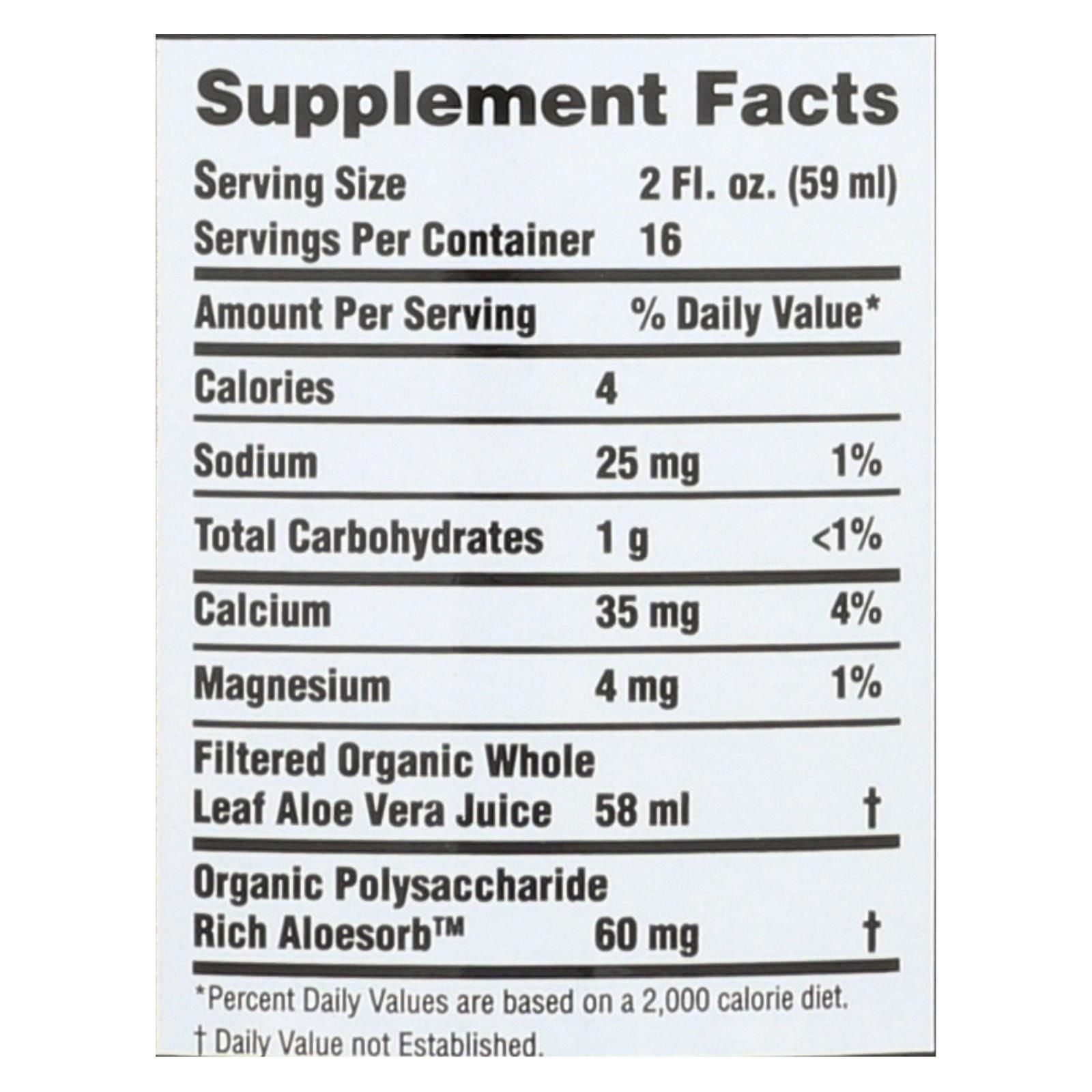 Lily Of The Desert - Aloe Vra Juice Whole Leaf - 1 Each -32 Fz image 3