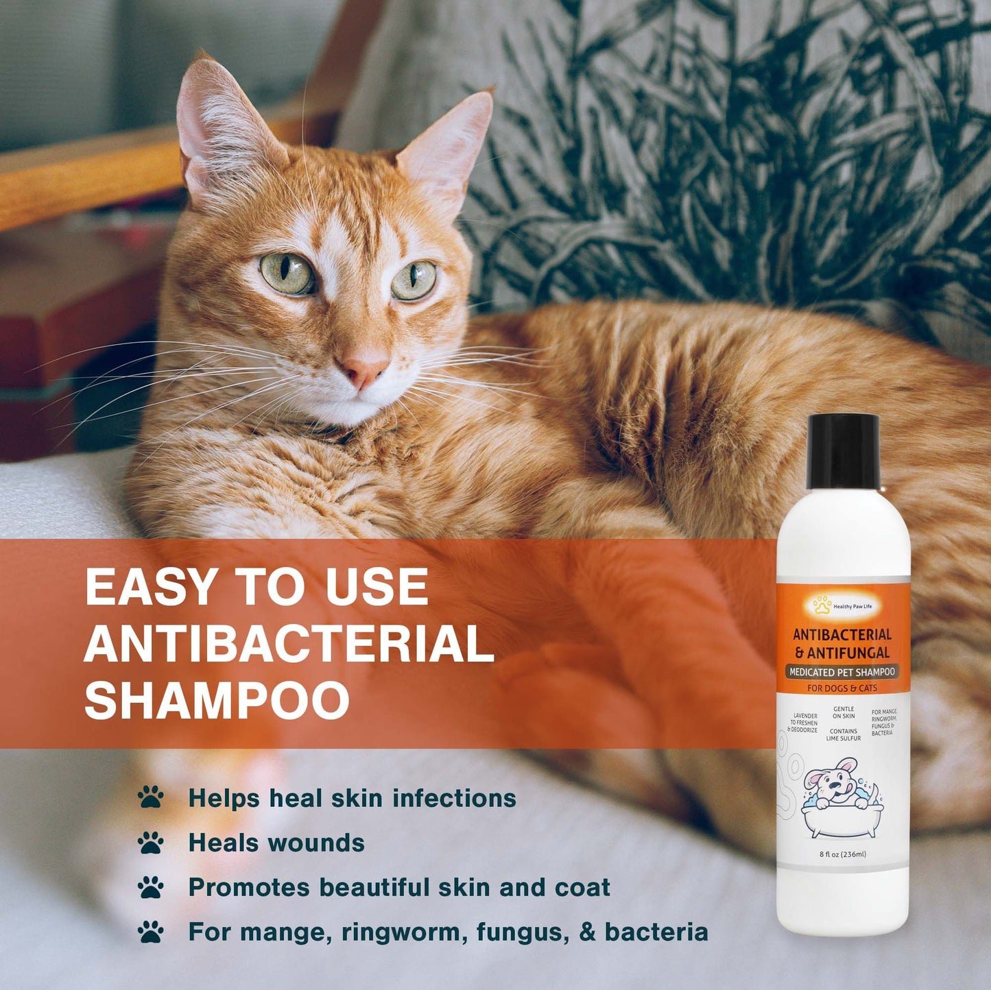 Lime Sulfur Pet Shampoo - Pet Care and Veterinary Solution for Itchy and Dry Skin - Safe for Dog;  Cat;  Puppy;  Kitten; image 3