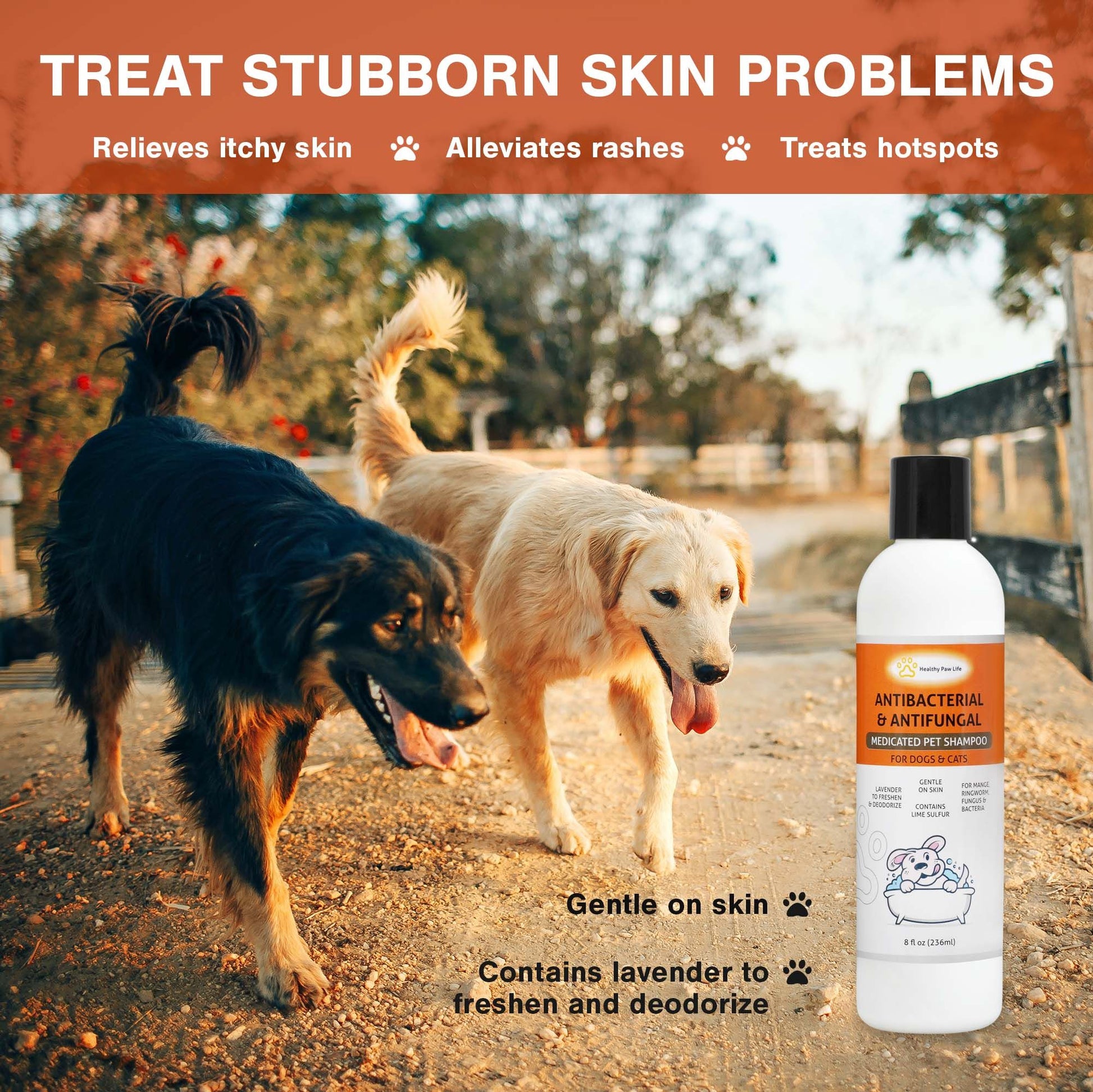 Lime Sulfur Pet Shampoo - Pet Care and Veterinary Solution for Itchy and Dry Skin - Safe for Dog;  Cat;  Puppy;  Kitten; image 4