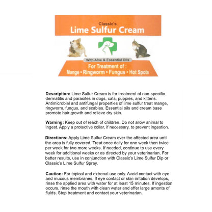 Lime Sulfur Pet Skin Cream - Pet Care and Veterinary Treatment for Itchy and Dry Skin - Safe Solution for Dog;  Cat;  Pu image 9