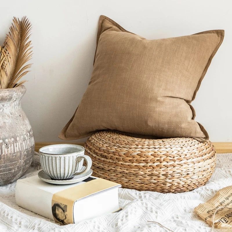Linen Throw pillow; 18x18 inch Linen Accent Pillow image 7