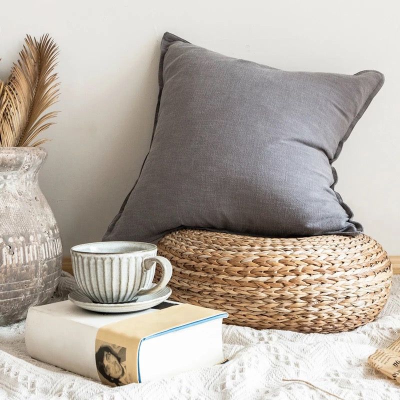 Linen Throw pillow; 18x18 inch Linen Accent Pillow image 4