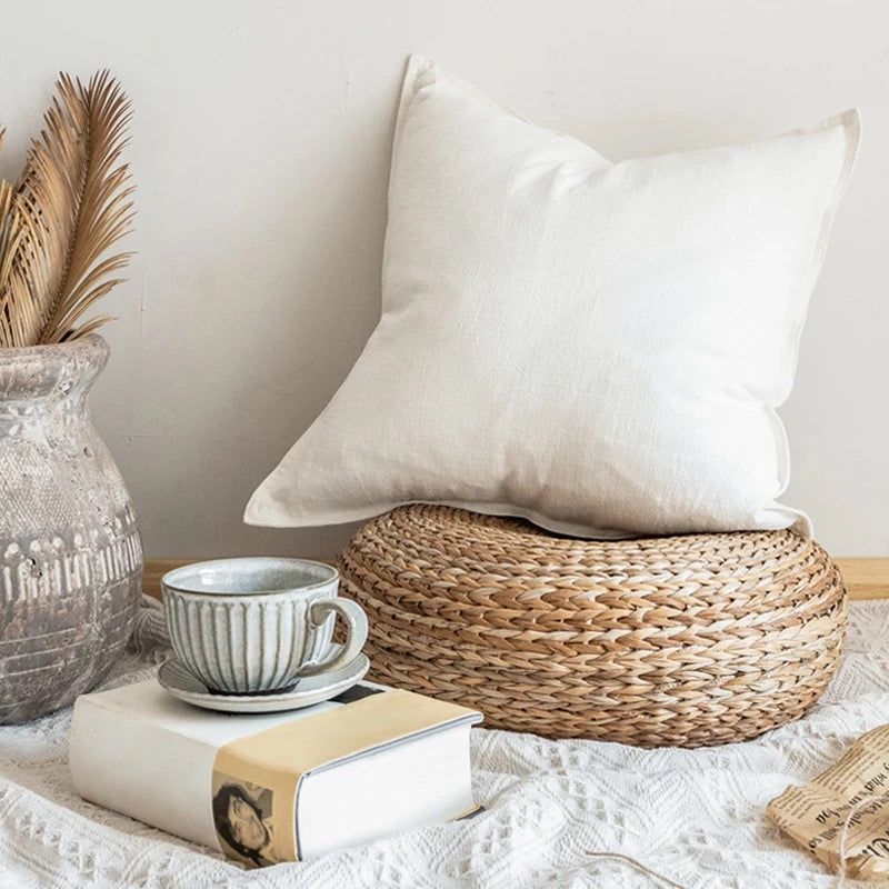 Linen Throw pillow; 18x18 inch Linen Accent Pillow image 19