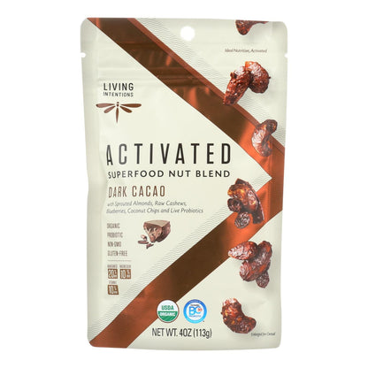 Living Intentions Nut Blend - Sprouted - Dark Cacao - Case Of 6 - 4 Oz image 1