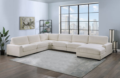 Living Room Furniture Armless Chair Beige Wide-Welt Corduroy 1pc Armless Chair Soft Cushion Wood Legs image 10