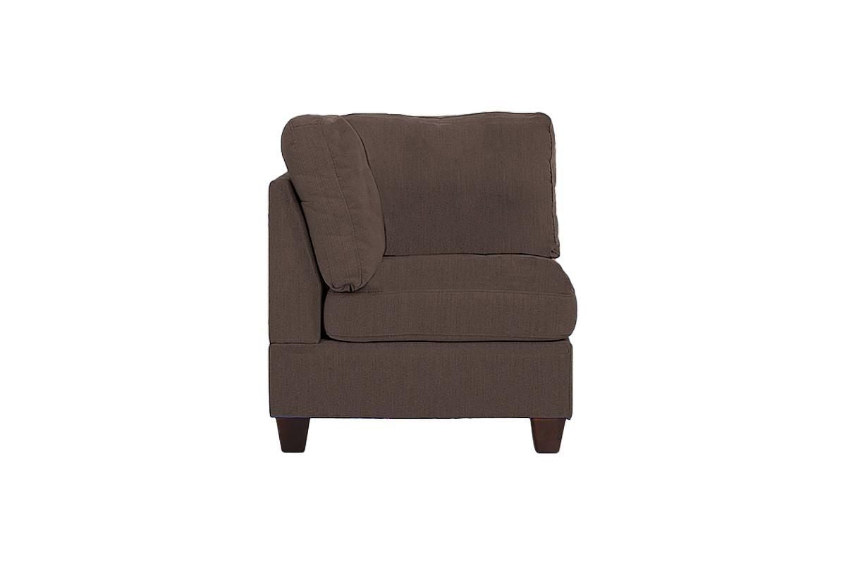 Modular corner wedge sofa with plush cushion