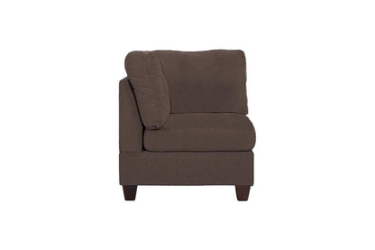 Modular corner wedge sofa with plush cushion