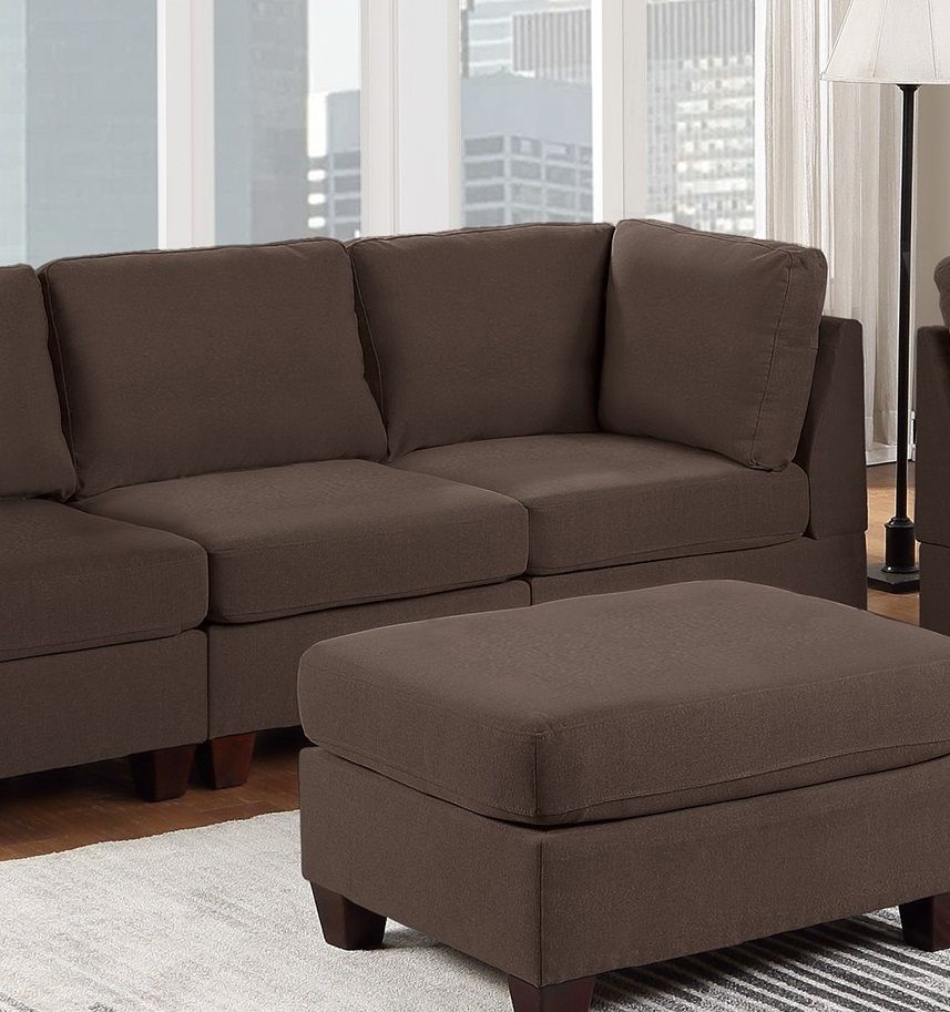 Modular sectional corner piece black coffee