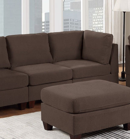 Modular sectional corner piece black coffee