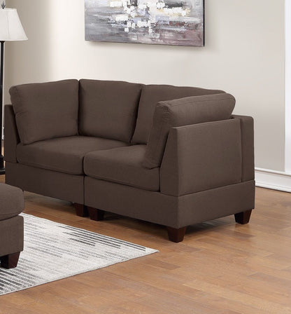 Corner wedge sofa with cushion close up