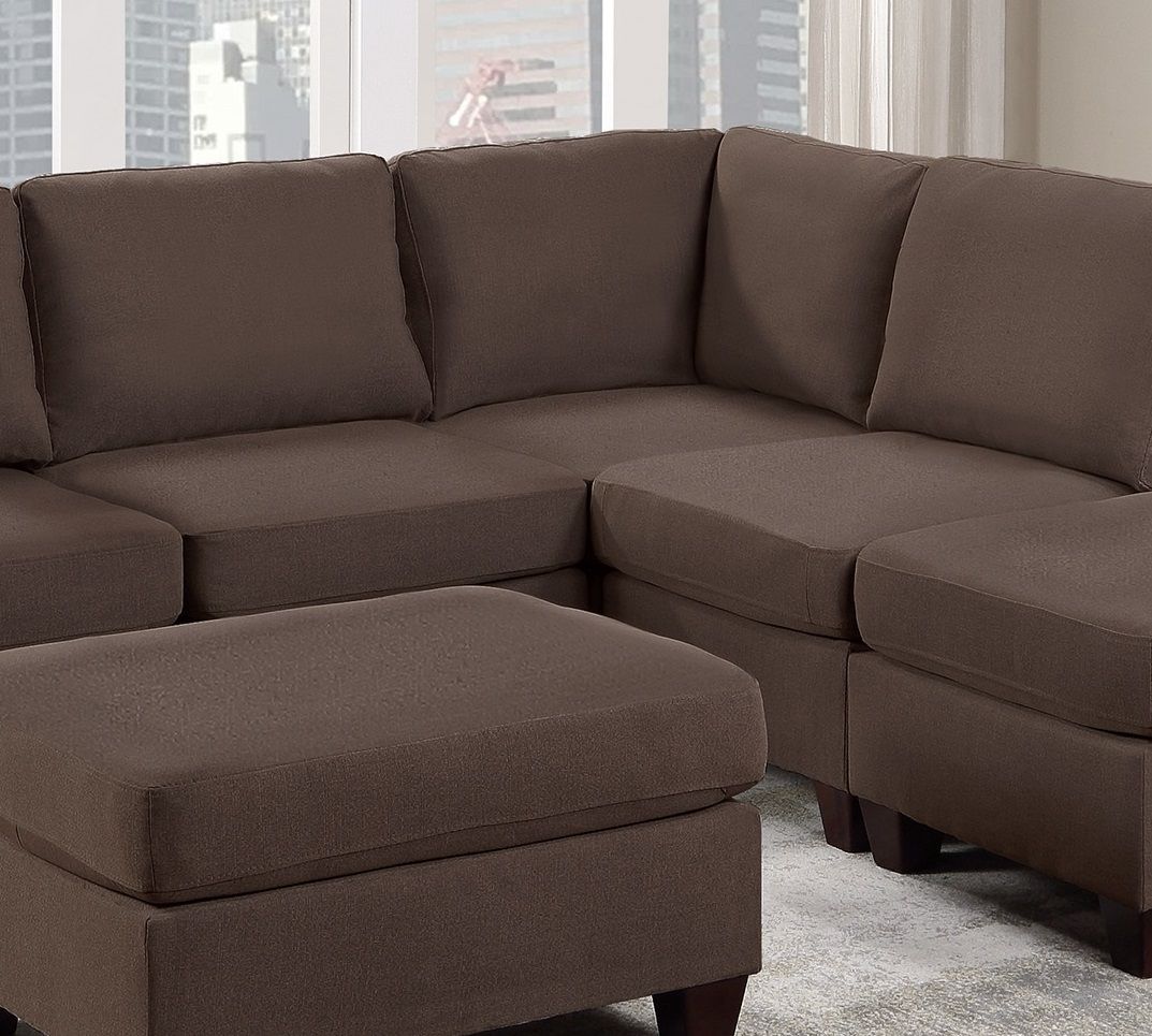 Corner wedge sofa in living room setting
