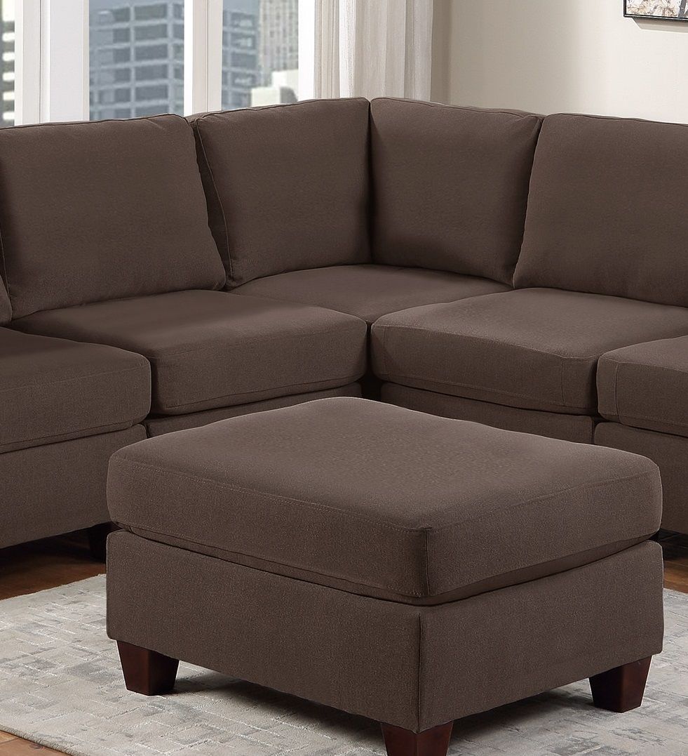 Black coffee linen sofa corner wedge top view