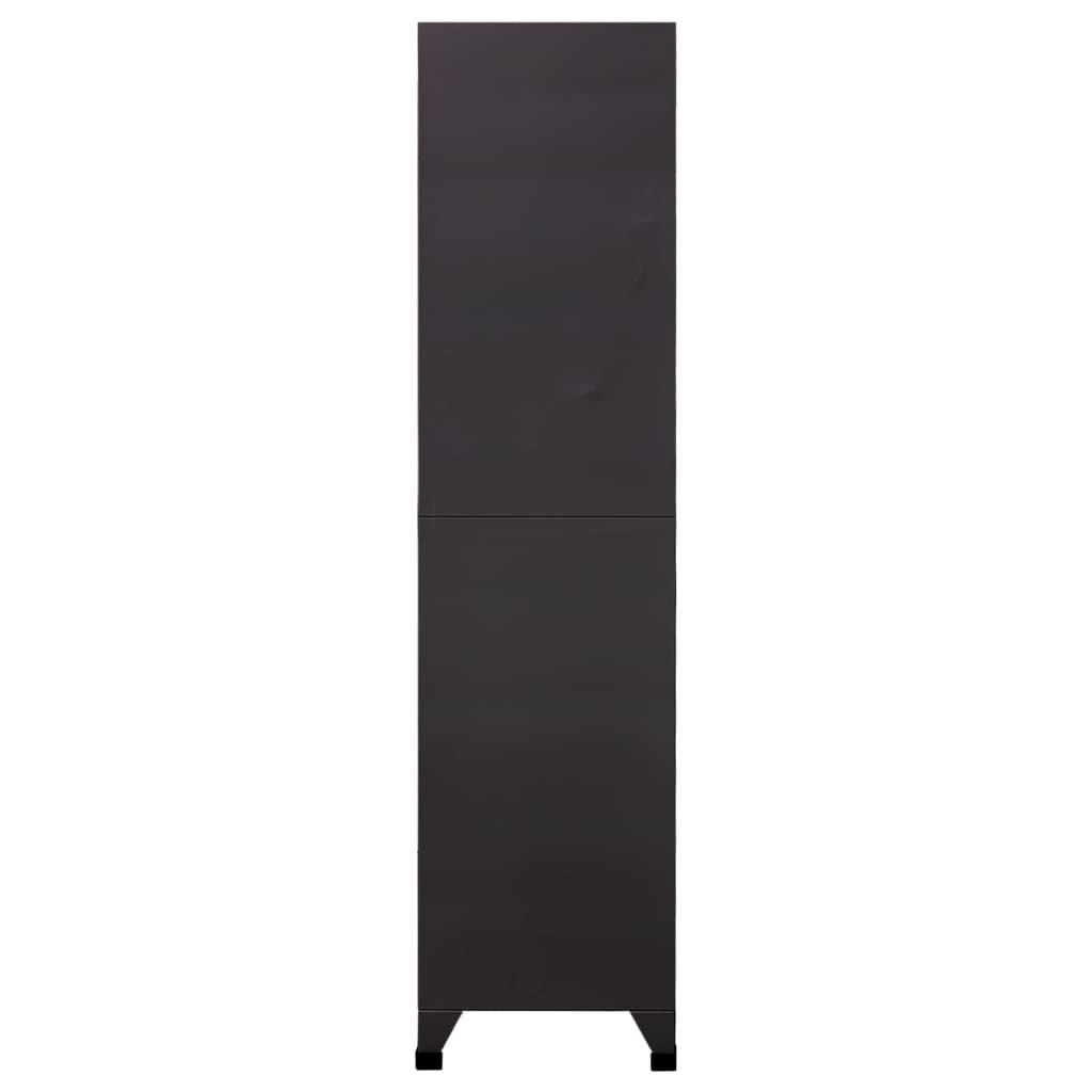 Locker Cabinet Anthracite and White 35.4"x17.7"x70.9" Steel image 3