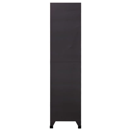 Locker Cabinet Anthracite and White 35.4"x17.7"x70.9" Steel image 3