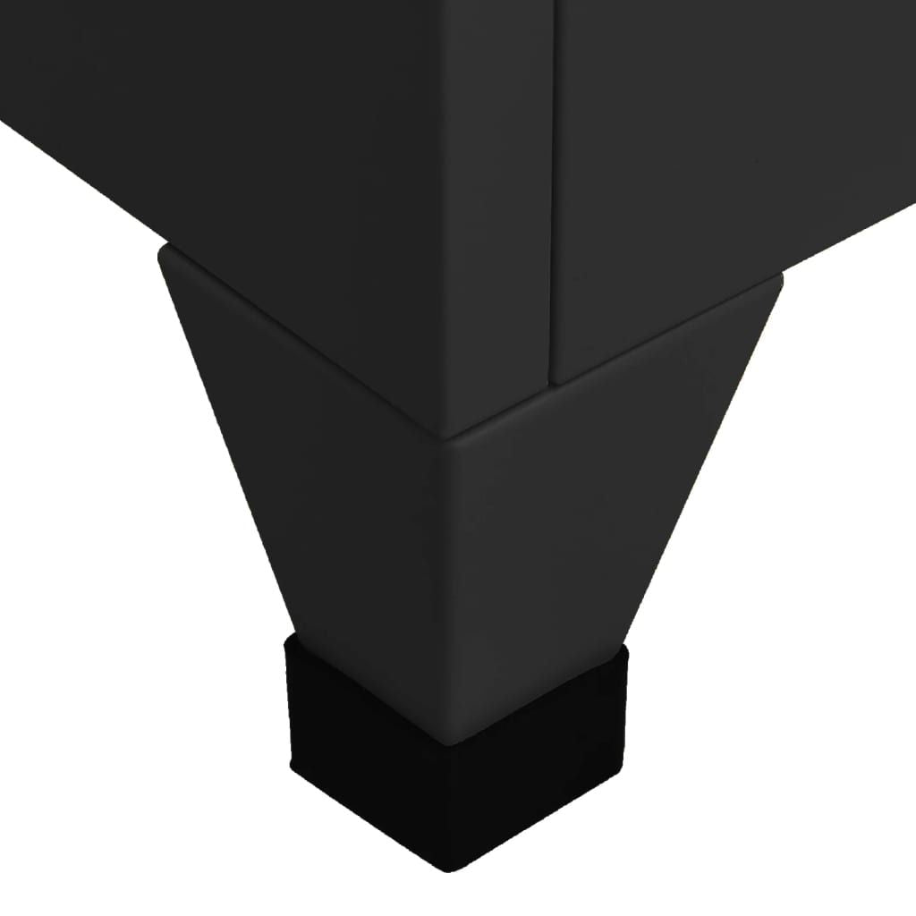 Locker Cabinet Black 15"x17.7"x70.9" Steel image 6