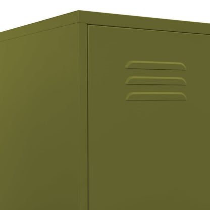 Locker Cabinet Olive Green 13.8"x18.1"x70.9" Steel image 8