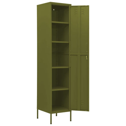 Locker Cabinet Olive Green 13.8"x18.1"x70.9" Steel image 6